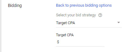 قیمت گذاری به ازای عمل کاربر (Target CPA bidding)