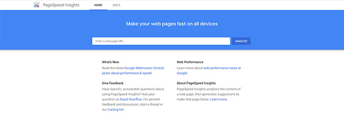 ورود به ابزار PageSpeed Insights