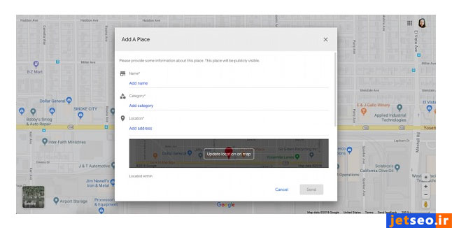 ثبت رایگان مکان در گوگل مپ